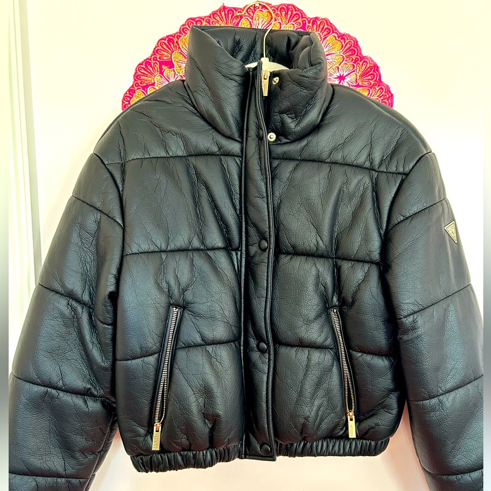 GUESS Faux Leather Bomber Women’s Small (Like *NEW*)